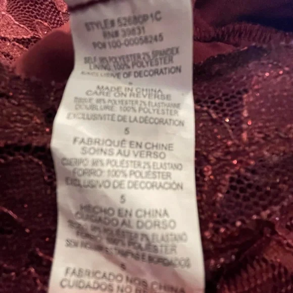 Sequin Hearts Gorgeous Glittery Lace Evening Dress 5 (jrs.) FREE SHIP - Picture 4 of 5